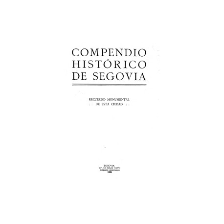Compendio histórico de Segovia