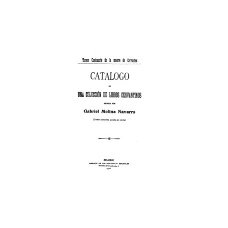 Catálogo de una colección de libros cervantinos