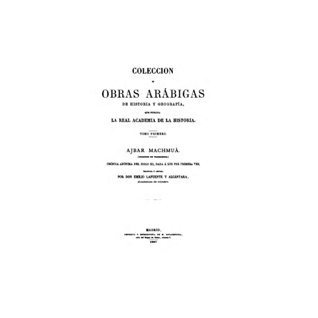 Colección de Obras Arábigas de historia y geografía que publica la Real Academia de la Historia