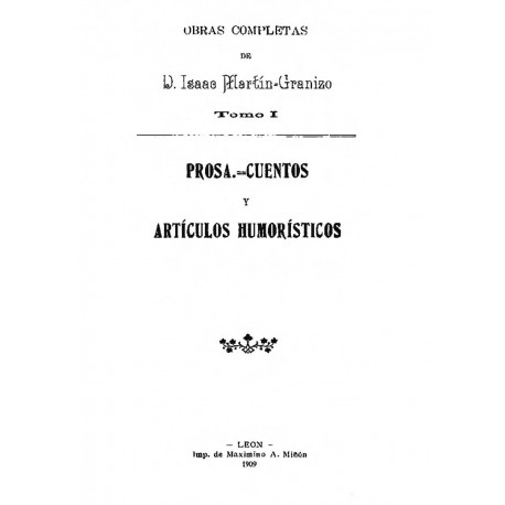 Obras completas de D. Isaac Martín Granizo