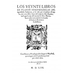 Los veynte libros de Flavio Iosepho, de las antiguedades Iudaycas