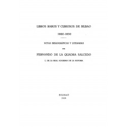 Libros raros y curiosos de Bilbao ( 180-1830)