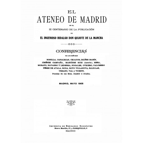 III Centenario de la publicación del ingenioso hidalgo Don Quijote de la Mancha