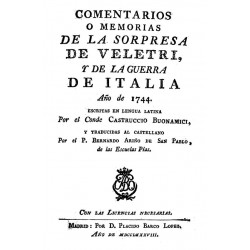 Comentarios o memorias de la sorpresa de Veletri y de la guerra de Italia