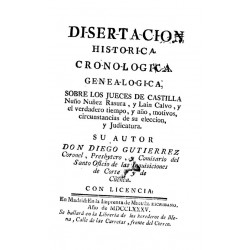 Disertación histórica, cronológica, genealógica, sobre jueces de Castilla