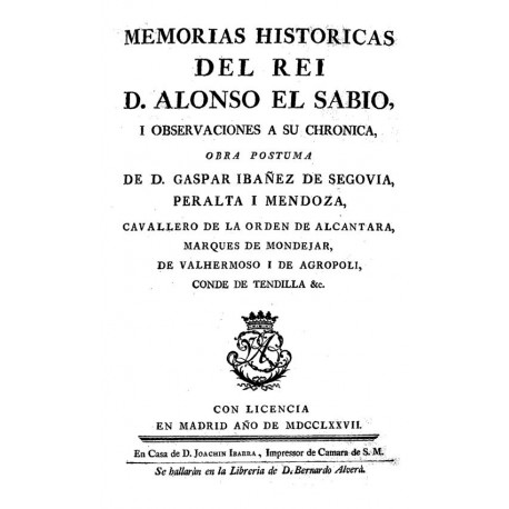 Memorias históricas del rey Don Alonso El Sabio