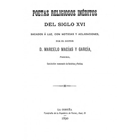 Poetas religiosos inéditos del sglo XVI