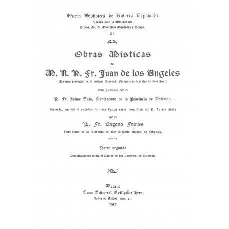 Obras místicas del M.R.P. Fr. Juan de los Angeles tomo 2