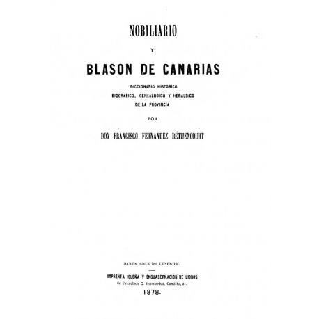 Nobiliario y Blasón de Canarias