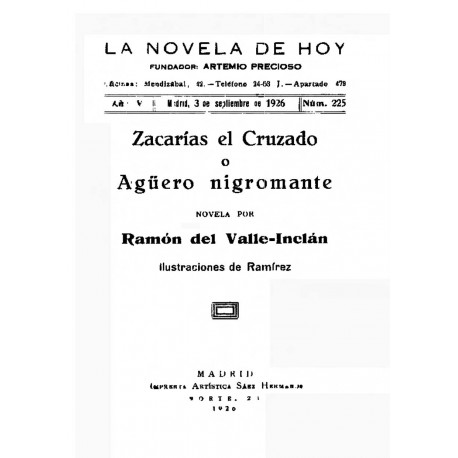 Zacarías el cruzado o agüero nigromante