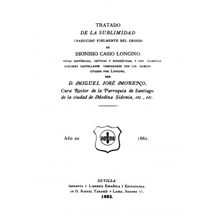 Tratado de la sublimidad de Dionisio Casio Longino