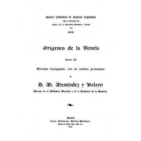 Novelas dialogadas con un estudio preeliminar