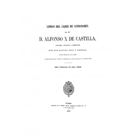Libros del saber de Astronomía del Rey Don Alfonso X de Castilla