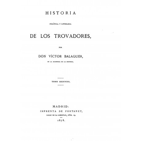 Historia Política y literaria de los trovadores