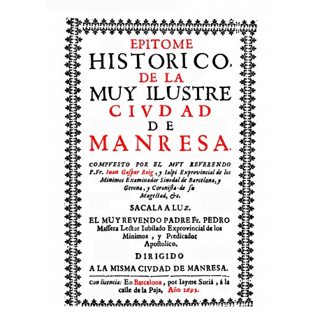 Epítome histórico de la muy ilustre ciudad de Manresa