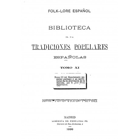 Biblioteca de las tradiciones populares españolas