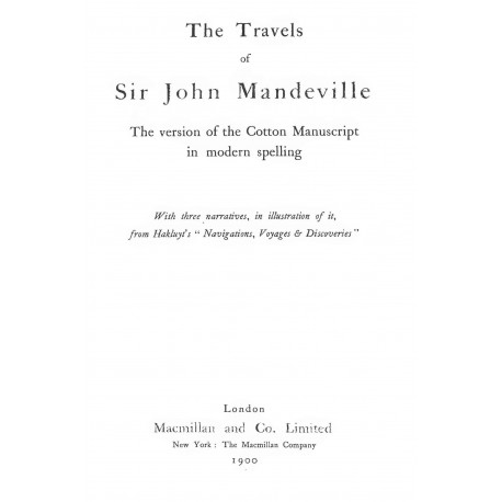 The travels of Sir John Mandeville