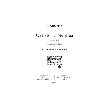 Comedia de Calixto y Melibea ( Burgos 1499)