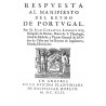 Respuesta al manifiesto del Reyno de Portugal