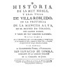 Historia de la muy noble y leal Villa de Villa-Robledo