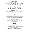 Modo de proceder en Cortes de Aragón